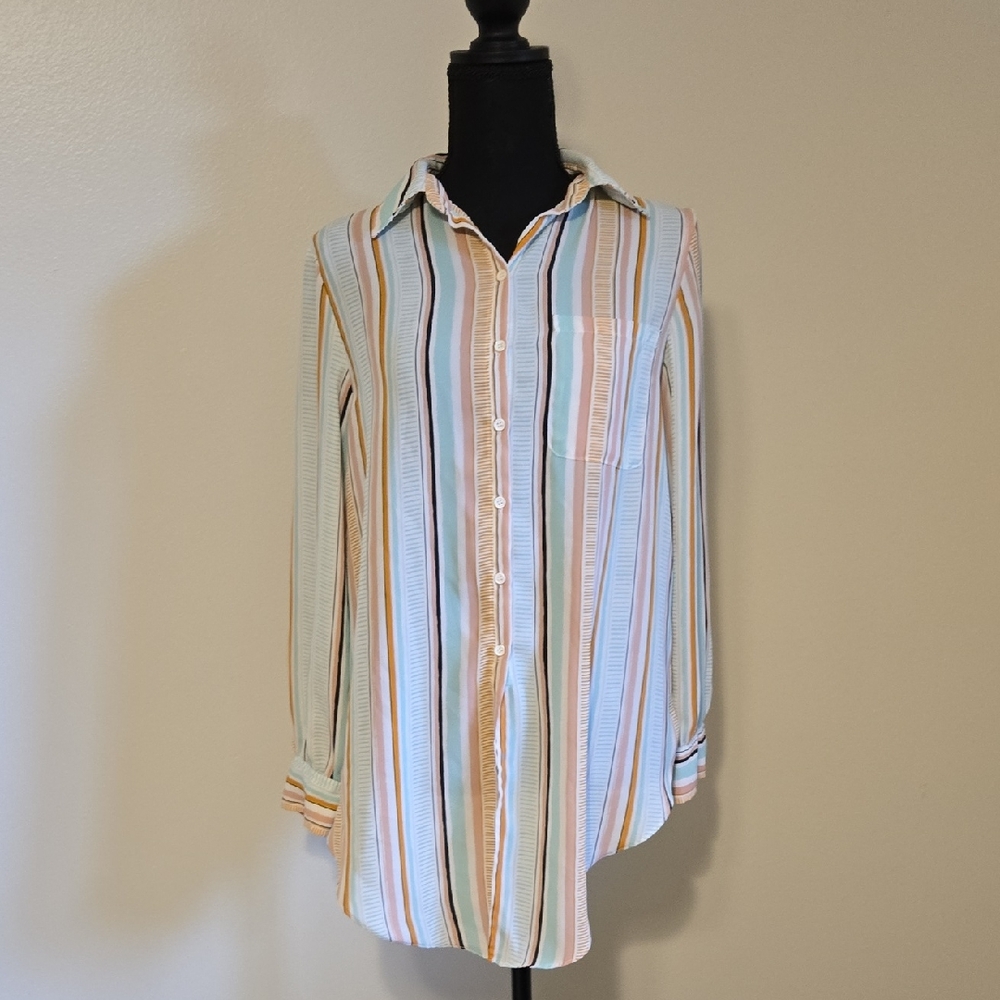 Rachel Zoe Multicolor Striped Shirt